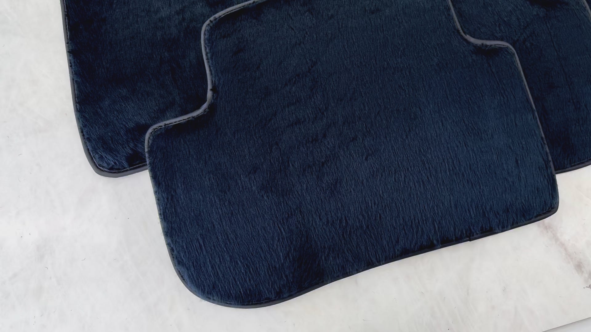 Dark Blue Sheepskin Floor Mats for Rolls-Royce Phantom Drophead Coupe (2007-2016) - AutoWin