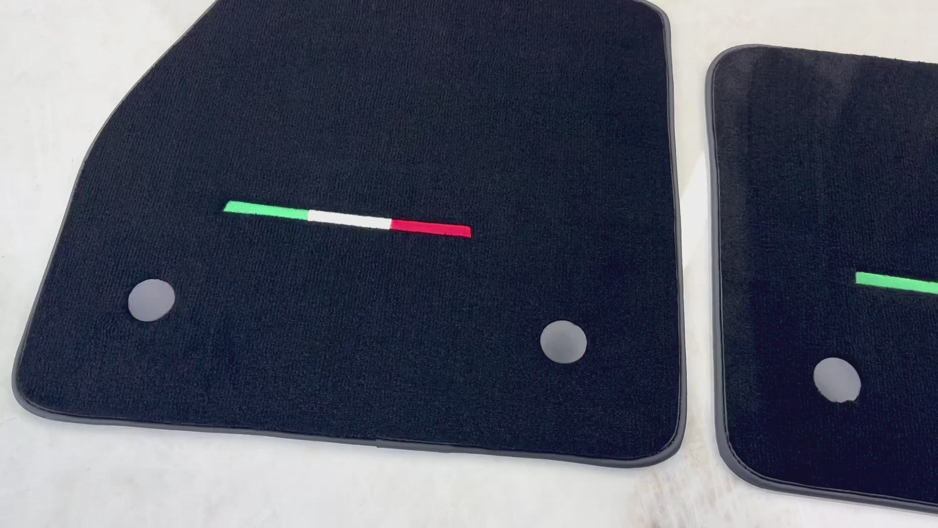 Black Floor Mats For Maserati MC20 (2020-2023) Italy Edition | Various Trim Colors - AutoWin