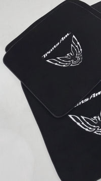 Black Floor Mats for Pontiac First generation FireBird (1967-1969) with Trans Am Logo