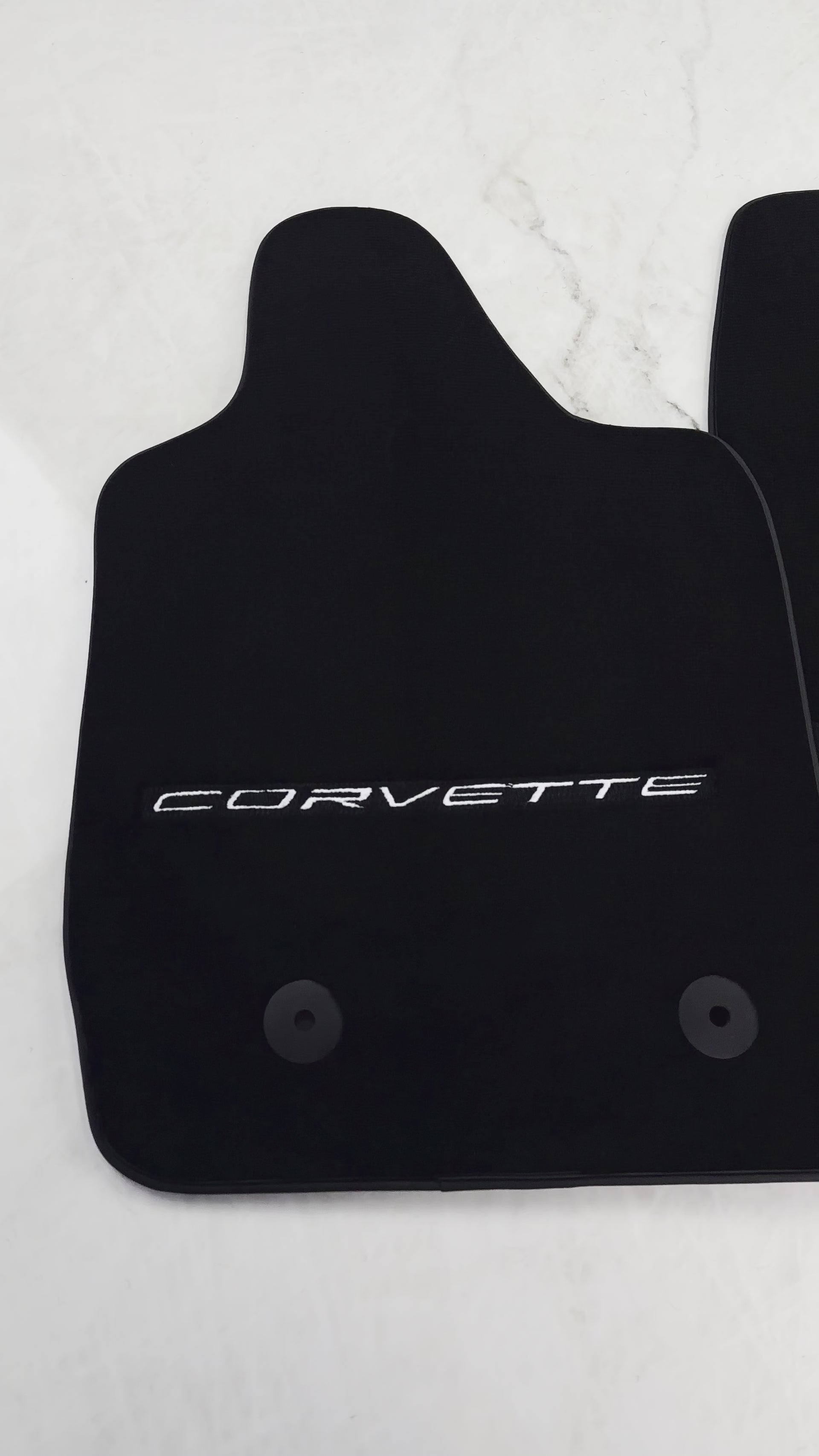 Schwarze Fußmatten für Chevrolet Corvette C7 (2014–2019). - AutoWin
