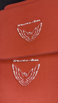 Red Floor Mats for Pontiac Third Generation FireBird (1982-1992) with Trans Am Logo