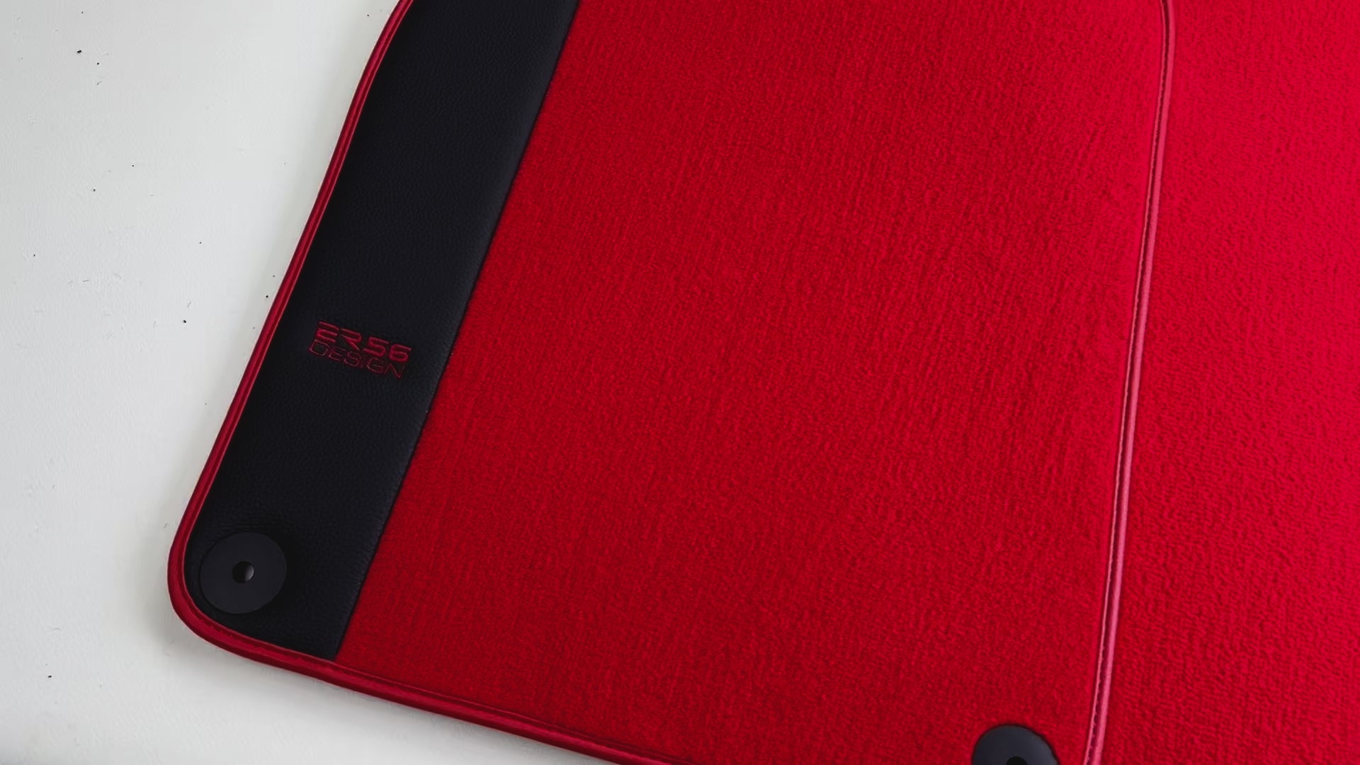 Rote Fußmatten für Porsche 981 Boxster (2013-2016) mit Leder - AutoWin