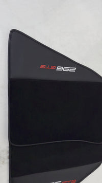 Black Floor Mats for Ferrari 296 GTB (2022-2025) with Leather