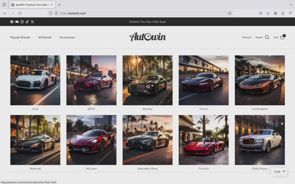 ポルシェのフロアマットをカスタマイズ