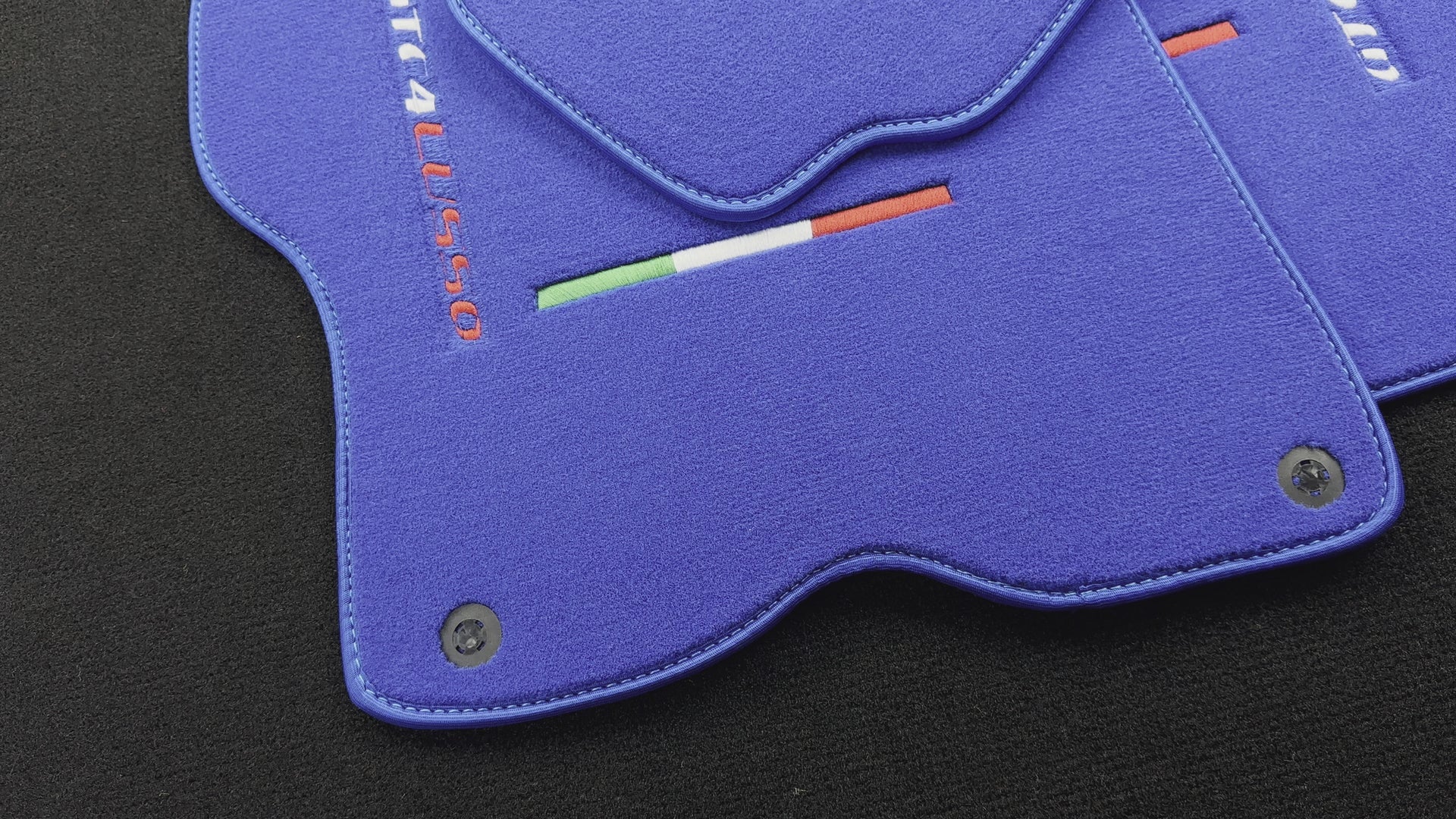 Blue Floor Mats for Ferrari GTC4 Lusso (2016-2023) Italian Edition - AutoWin