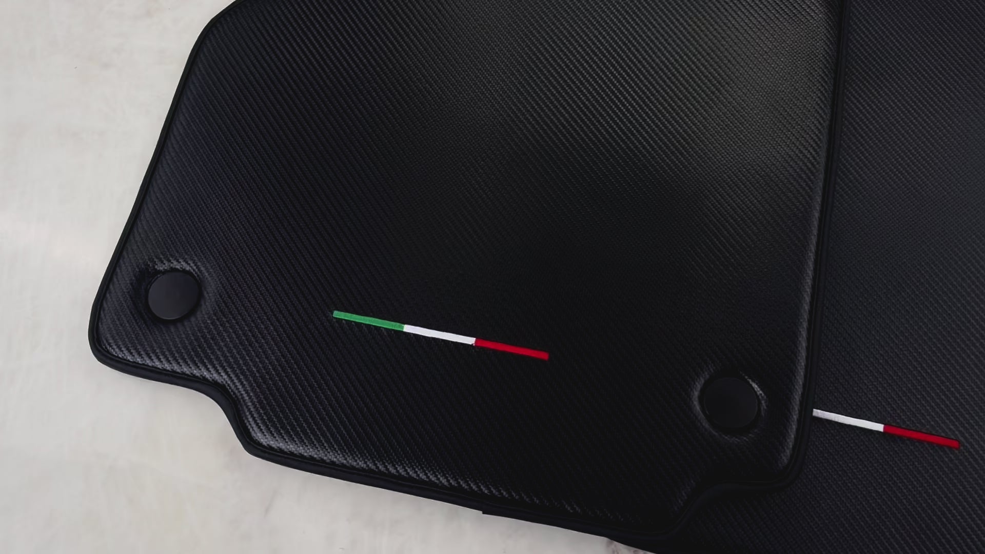 Floor Mats for Ferrari 458 GT2 (2012-2015) Carbon Fiber Leather Autowin Brand Italian Edition - AutoWin