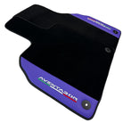 Purple Leather Black Floor Mats for Lamborghini Aventador | Black Trim - AutoWin