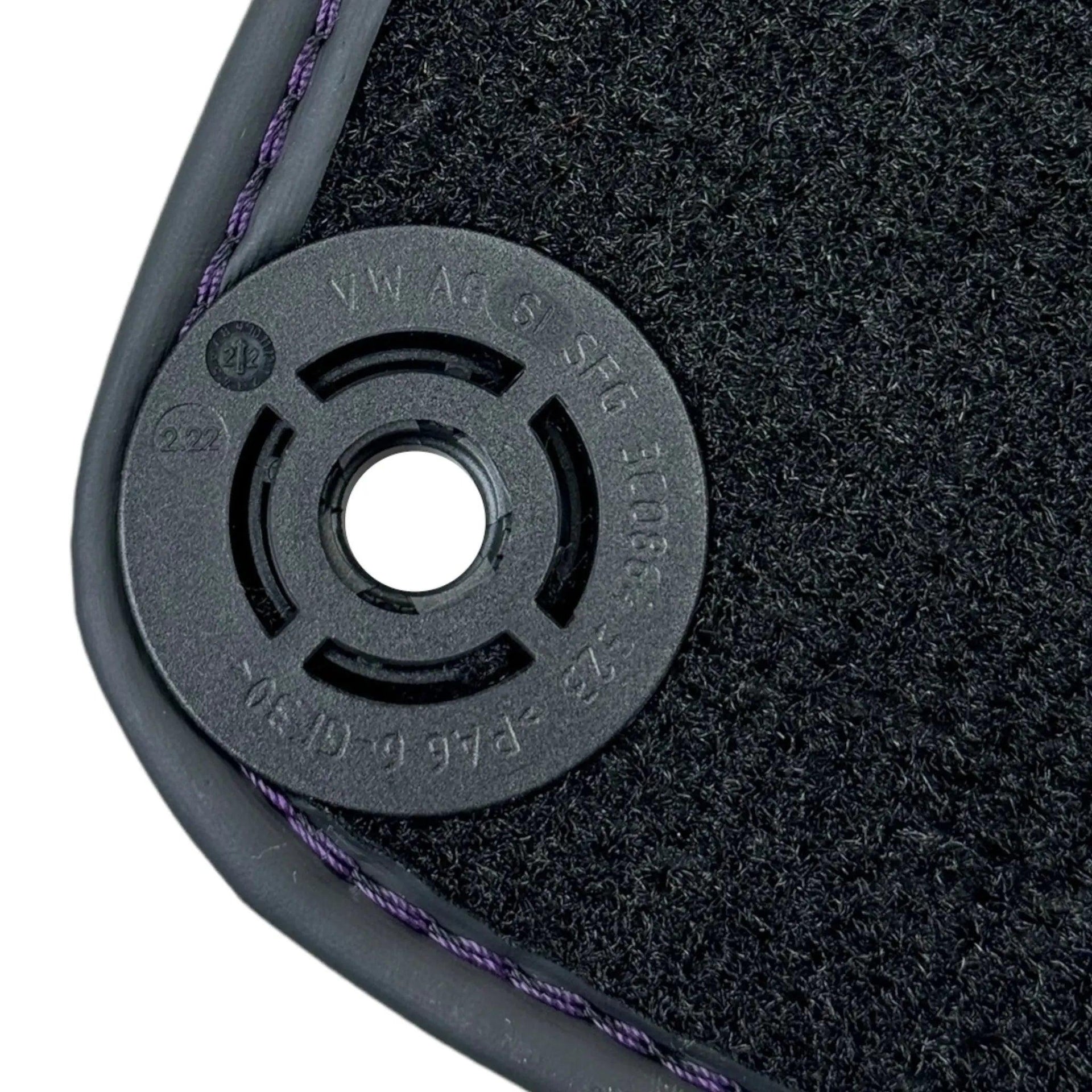 Purple Leather Black Floor Mats for Lamborghini Huracan | Black Trim - AutoWin