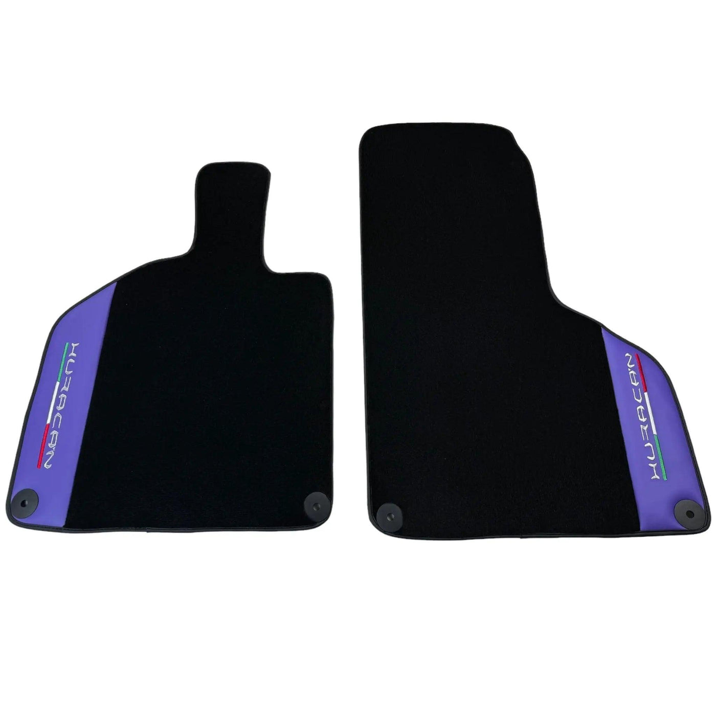 Purple Leather Black Floor Mats for Lamborghini Huracan | Black Trim - AutoWin