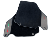 Floor Mats For Ferrari 360 Modena 1999-2005 Black With Carbon Fiber Leather - AutoWin