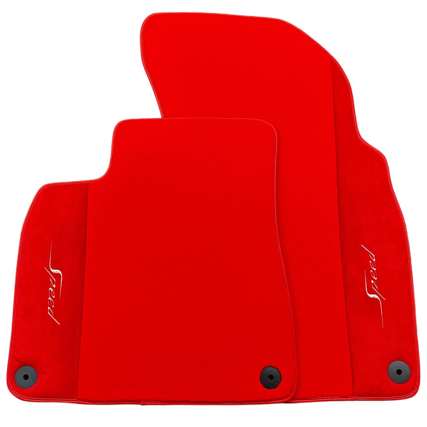 Red Floor Mats For Bentley Bentayga (2015-2023) with Alcantara Leather - AutoWin