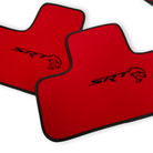 Red Floor Mats For Dodge Challenger SRT 2011-2021 With Emblem Tailored - AutoWin