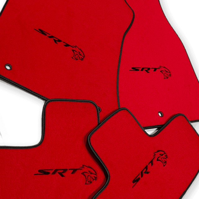 Red Floor Mats For Dodge Charger SRT 2015-2024 - AutoWin