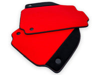Red Floor Mats For Ferrari 488 GTB 2015-2022 Carpets With Alcantara Leather - AutoWin