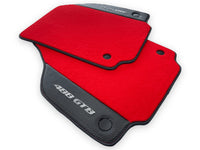 Red Floor Mats For Ferrari 488 GTB 2015-2022 Carpets With Carbon Fiber - AutoWin