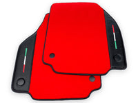 Red Floor Mats For Ferrari 488 GTB 2015-2022 Carpets With Carbon Fiber - AutoWin