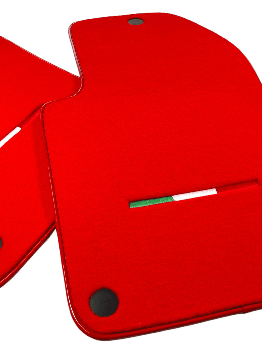 Rote Autofußmatten für Ferrari 612 Scaglietti 2005-2011 Italienische Edition - AutoWin
