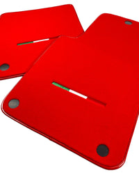 Rote Autofußmatten für Ferrari 612 Scaglietti 2005-2011 Italienische Edition - AutoWin