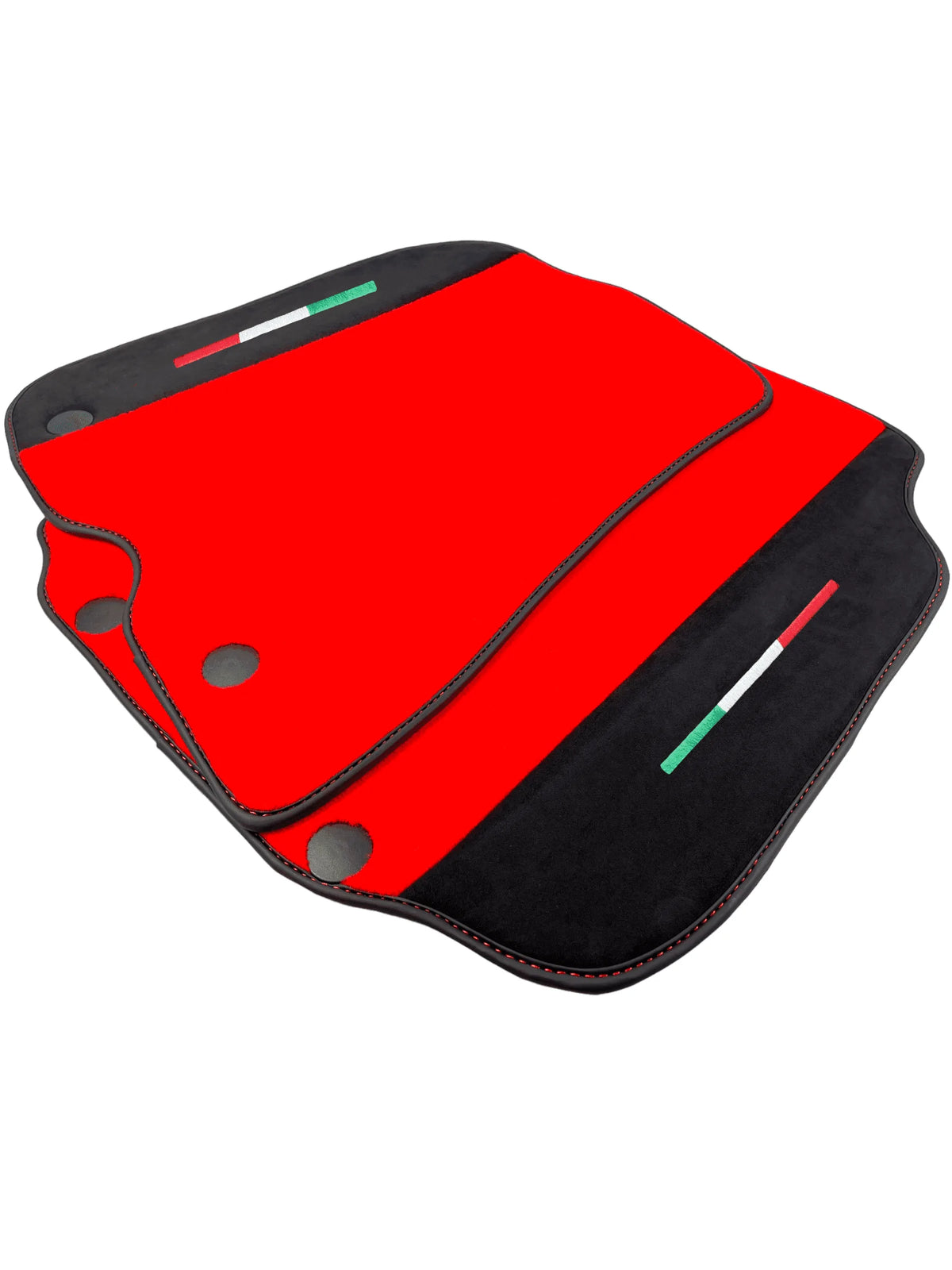 Red Floor Mats For Ferrari 812 Superfast With Alcantara Leather