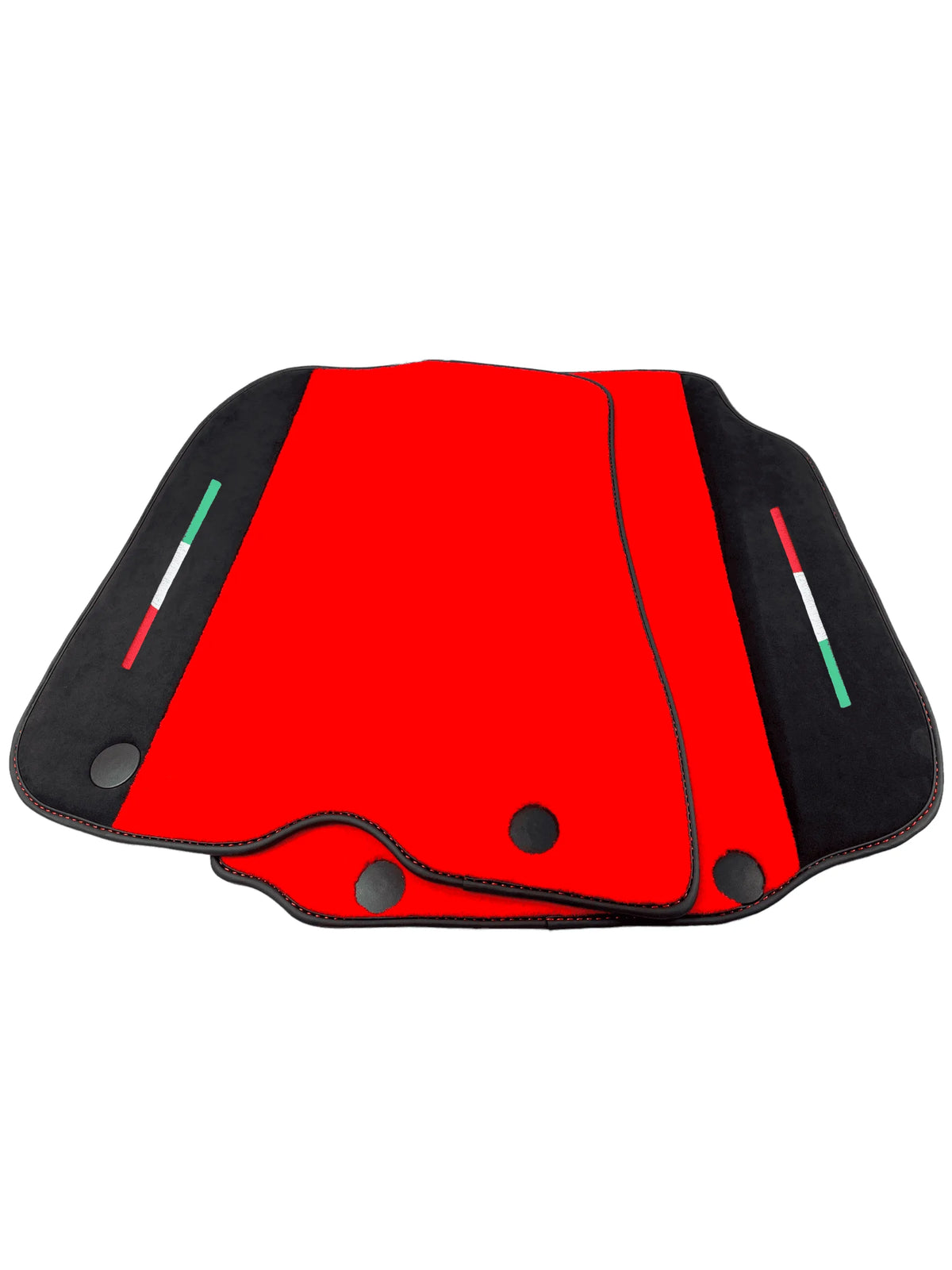 Red Floor Mats For Ferrari 812 Superfast With Alcantara Leather