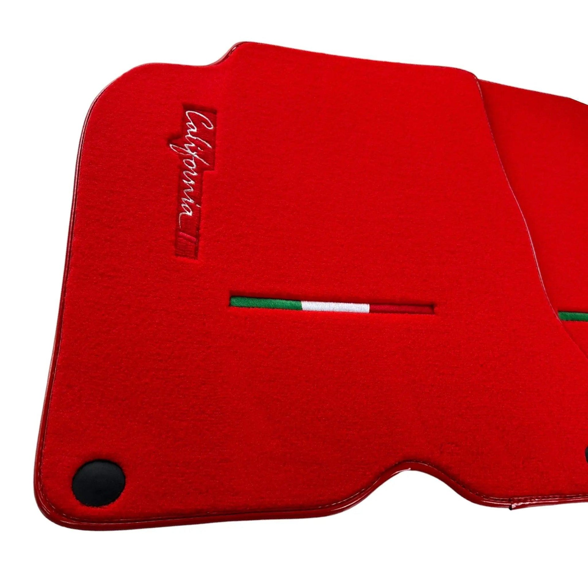 Red Floor Mats For Ferrari California T 2015–2018 - AutoWin