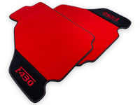 Rote Autofußmatten für Ferrari F430 2004-2009 mit Alcantara-Leder - AutoWin