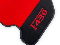 Rote Autofußmatten für Ferrari F430 2004-2009 mit Alcantara-Leder - AutoWin