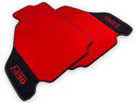 Rote Autofußmatten für Ferrari F430 2004-2009 mit Alcantara-Leder - AutoWin