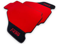 Rote Autofußmatten für Ferrari F430 2004-2009 mit Alcantara-Leder - AutoWin