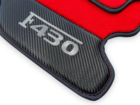 Rote Autofußmatten für Ferrari F430 2004-2009 mit Carbonfaser-Leder - AutoWin