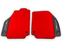 Red Floor Mats For Ferrari F8 Tributo 2019-2022 With Carbon Leather - AutoWin