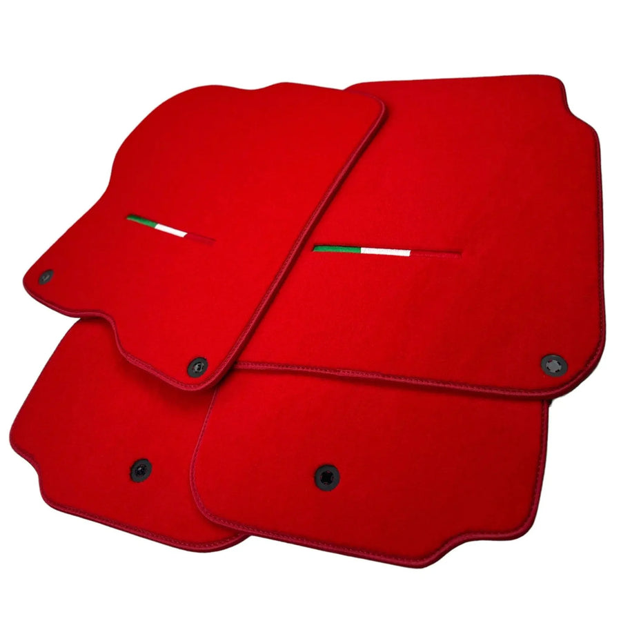 Red Floor Mats for Ferrari GTC4 Lusso (2016-2023) | Premium Quality