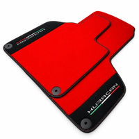 Red Floor Mats for Lamborghini Huracan With Alcantara Leather - AutoWin