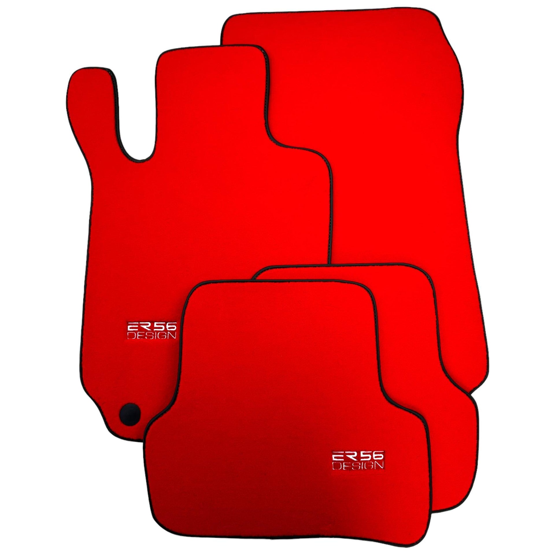 Red Floor Mats For Mercedes-Benz C-Class W204 (2007-2014) - AutoWin