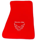 Red Floor Mats for Pontiac FireBird (1970-1981) with Trans Am Logo - AutoWin