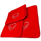Red Floor Mats for Pontiac FireBird (1970-1981) with Trans Am Logo - AutoWin