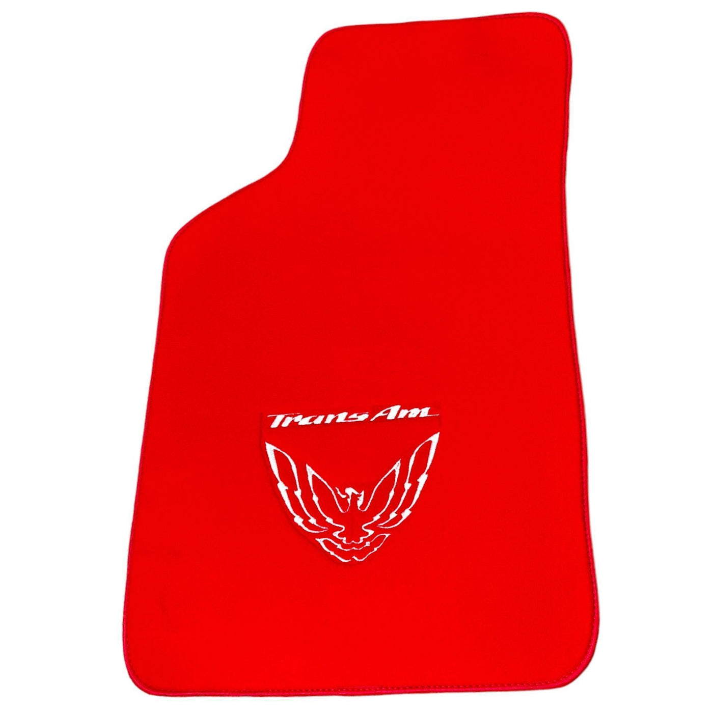 Red Floor Mats for Pontiac FireBird (1970-1981) with Trans Am Logo - AutoWin