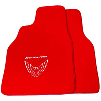 Red Floor Mats for Pontiac FireBird (1993-2002) with Trans Am Logo - AutoWin