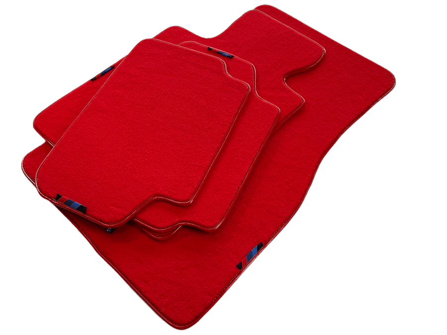 Red Mats For BMW M5 G90 (2023-2026) Sedan With M Package AutoWin Brand - AutoWin