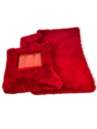 Red Sheepskin Floor Mats For Bentley Bentayga Er56 Design Brand - AutoWin