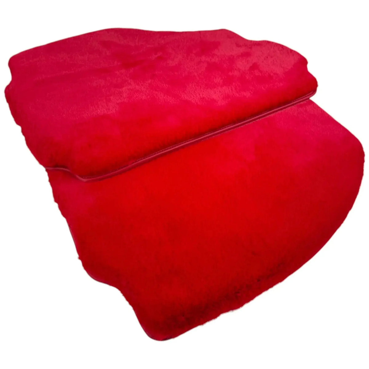 Red Sheepskin Floor Mats for Ferrari 488 Pista Spider (2019-2021)