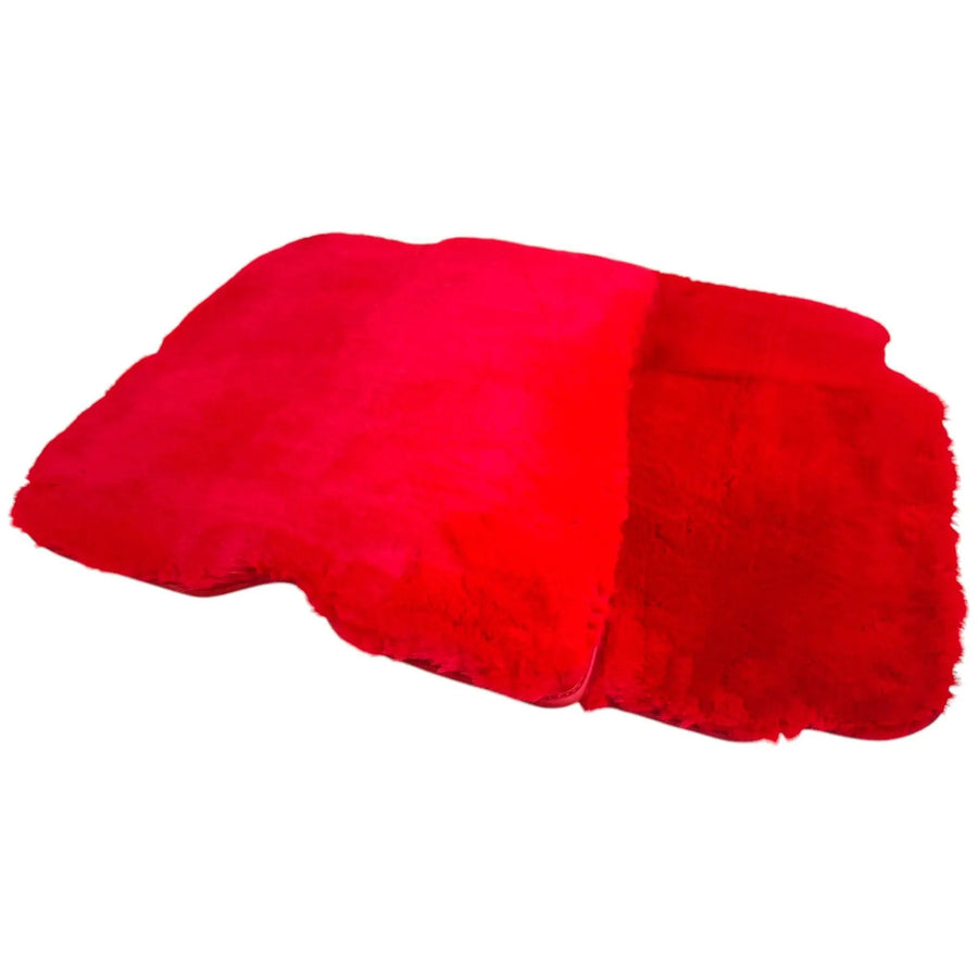 Red Sheepskin Floor Mats for Ferrari F12 Berlinetta (2012-2022)