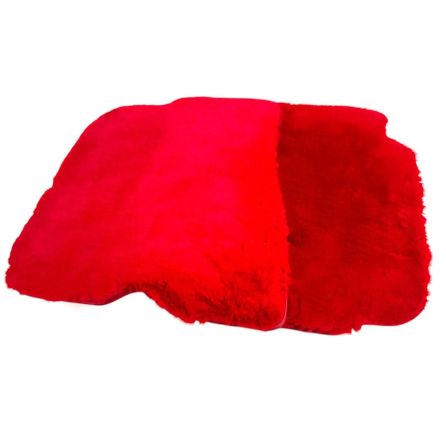 Red Sheepskin Floor Mats for Ferrari F12 Berlinetta (2012-2022)