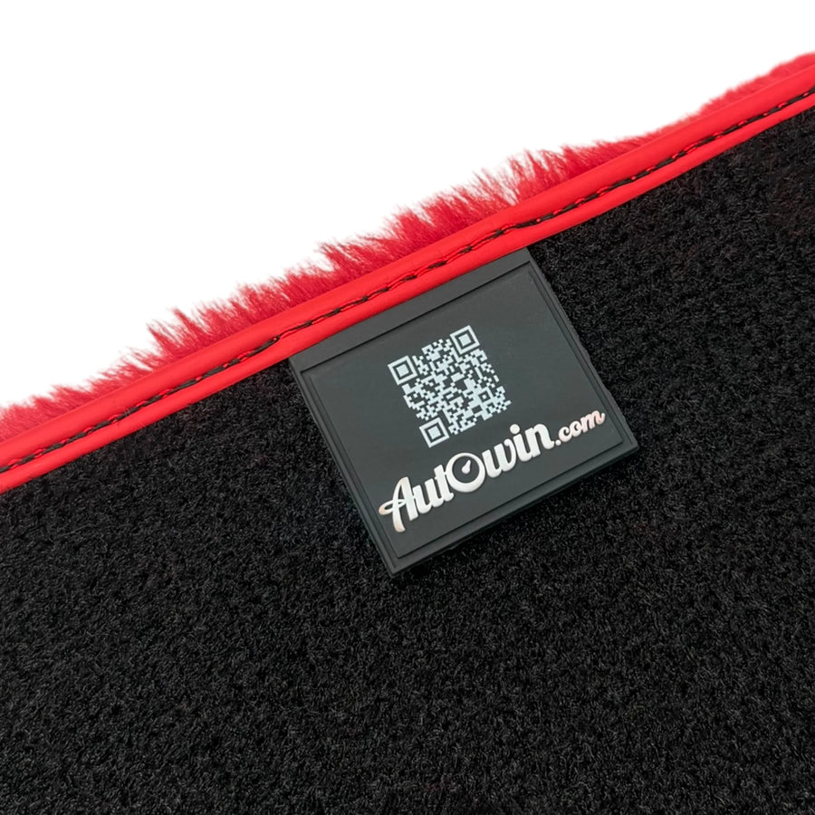 Red Sheepskin Floor Mats For Rolls Royce Ghost Series II (2021-2024) ER56 Design Brand