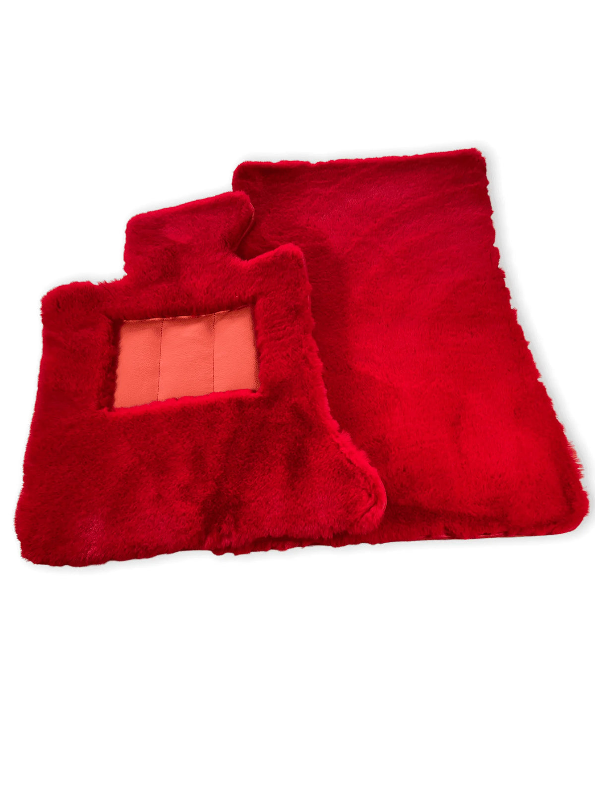 Red Sheepskin Floor Mats For Rolls Royce Phantom VIII (2017-2024) ER56 Design Brand