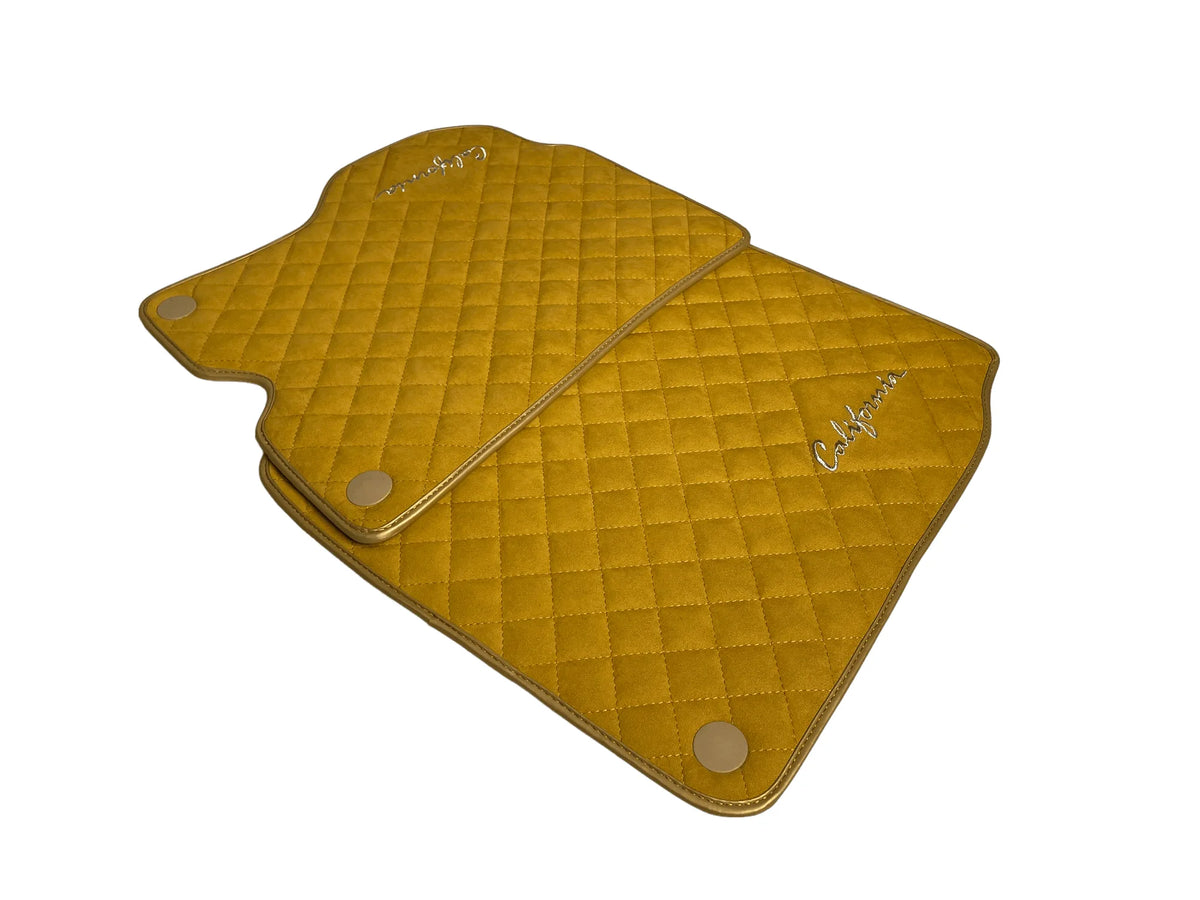 Tan Alcantara Floor Mats For Ferrari California 2008-2014 - AutoWin