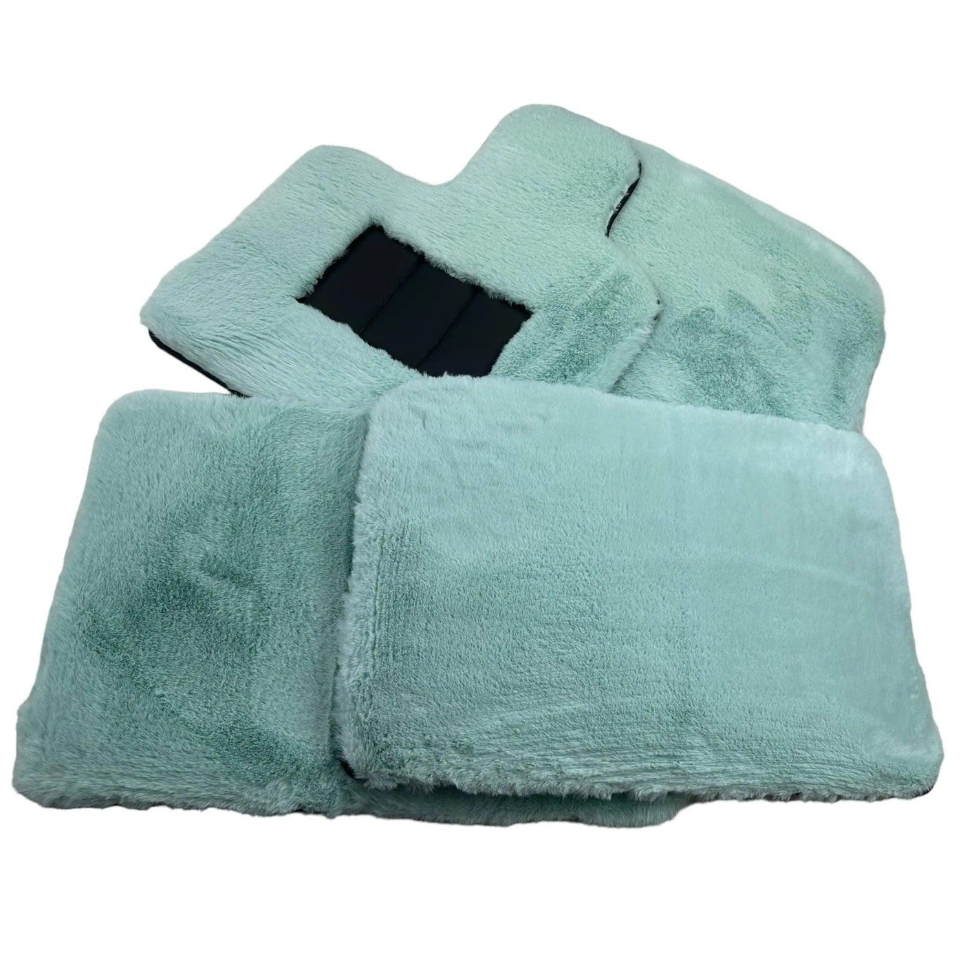 Tiffany Blue Sheepskin Floor Mats For Rolls Royce Phantom 2003–2016 Er56 Design Brand - AutoWin
