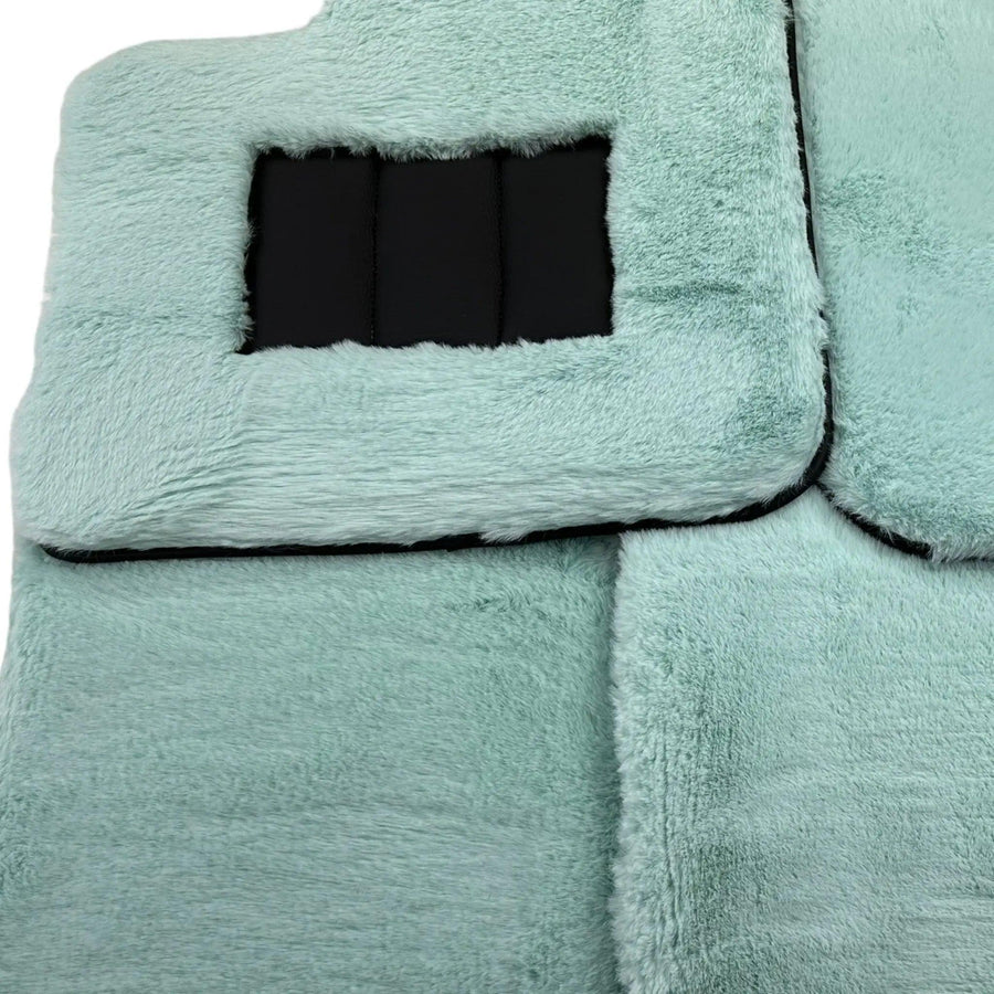 Tiffany Blue Sheepskin Floor Mats For Rolls Royce Spectre (2023-2024) ER56 Design Brand - AutoWin