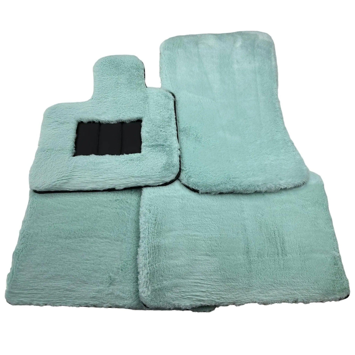 Tiffany Blue Sheepskin Floor Mats For Rolls Royce Wraith 2013–2023 Er56 Design - AutoWin