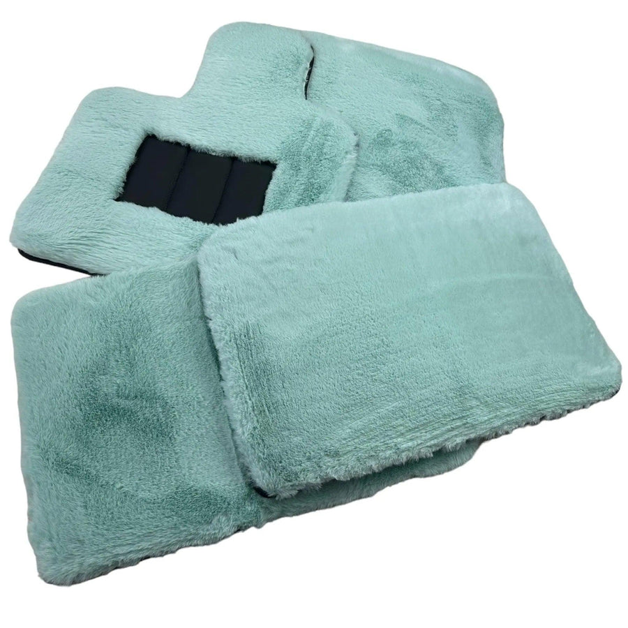 Tiffany Blue Sheepskin Floor Mats For Rolls Royce Wraith 2013–2023 Er56 Design - AutoWin
